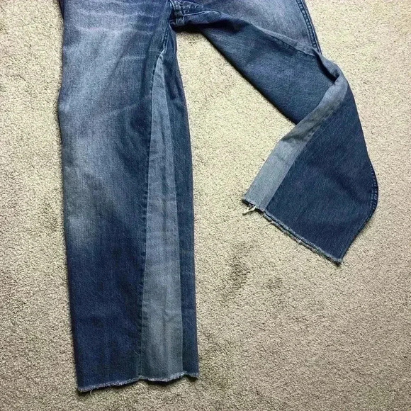 Abercrombie Fitch Jeans Wide Leg High Rise Blue Color Signature - Picture 5 of 12